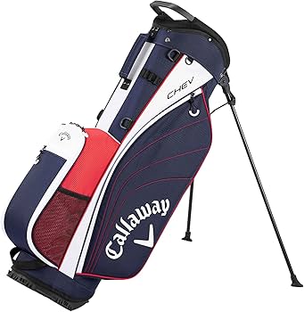 Callaway キャディバッグ ブラック/ホワイト/レッド　スタンド付き Callaway キャディバッグ スタンド付き レッド/ホワイト/ブラック